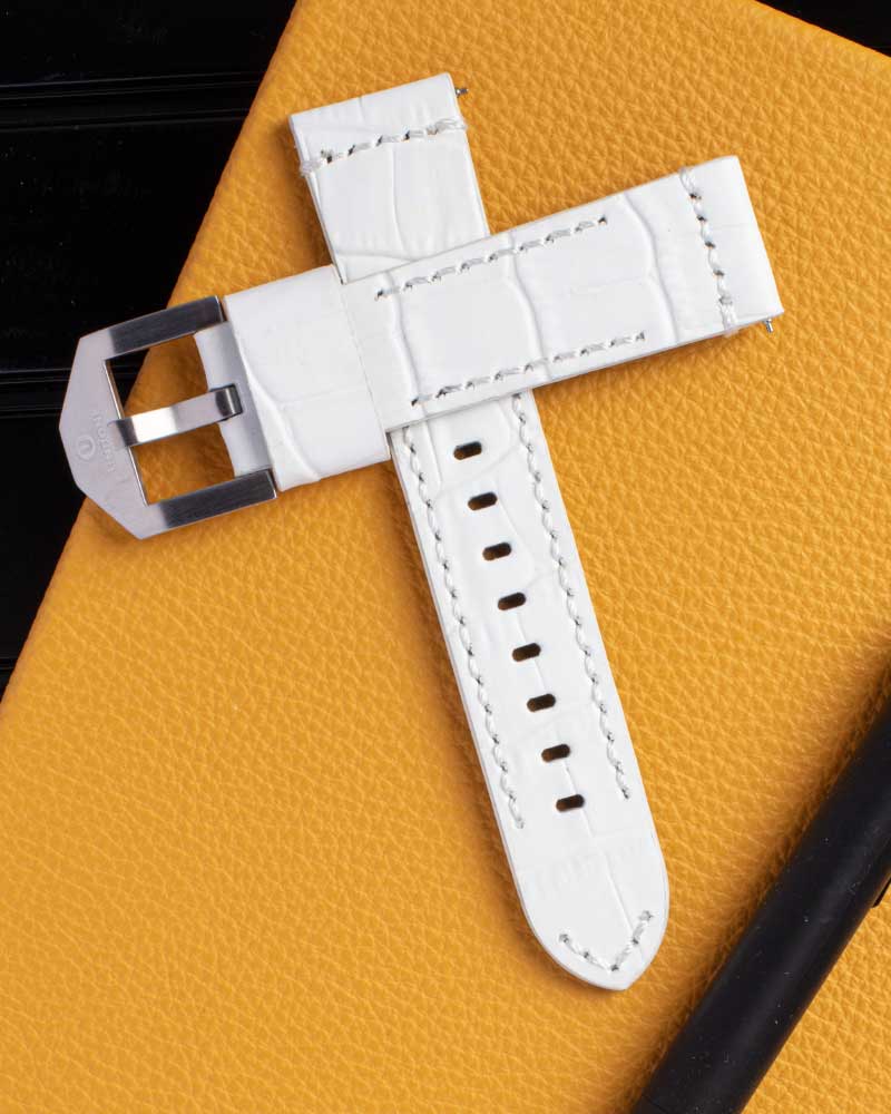 22mm Alligator White